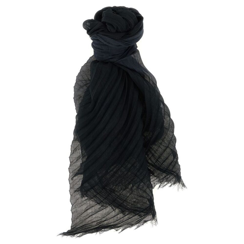 Issey Miyake Black Polyester Women's Scarf
